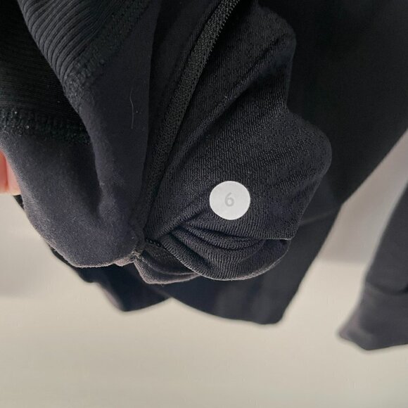 Lululemon Athletica Pullover Hoodie Asymmetrical 1/2 Zip Casual Black 6 - Picture 6 of 8
